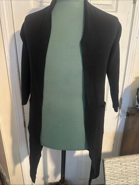 Tahari Black Knit women cardigan size M